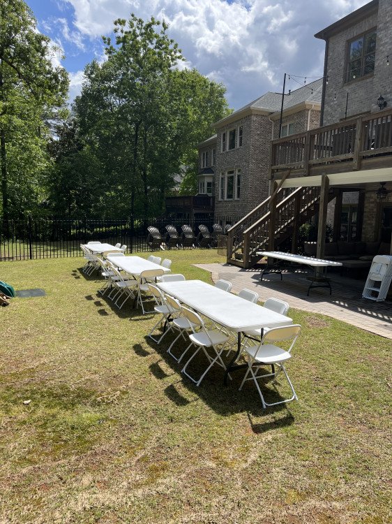 40 Person 8ft Table & Chair Package