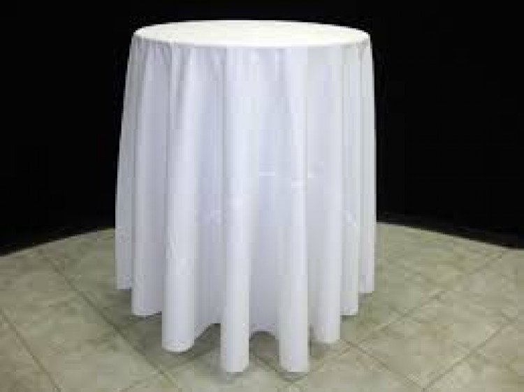 108” tablecloth for cocktail table
