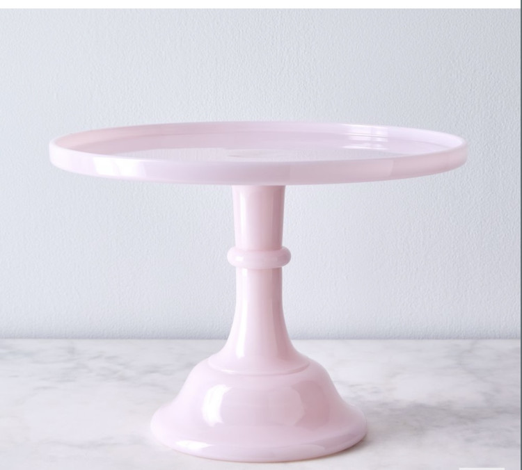 Mosser Colored Glass Cake Stand (pink)