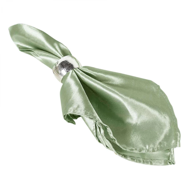 Sage Green Satin Napkin (12)