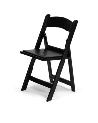 Black Resin Padded Chair