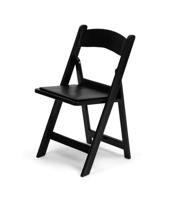 Black Resin Padded Chair