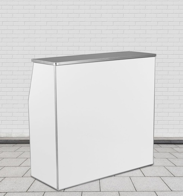 4ft Portable Bar (White)