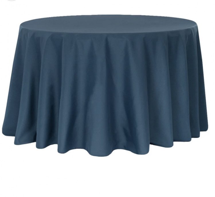 120 Round Tablecloth Navy
