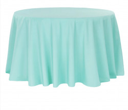 120” Round Tablecloth Turquoise